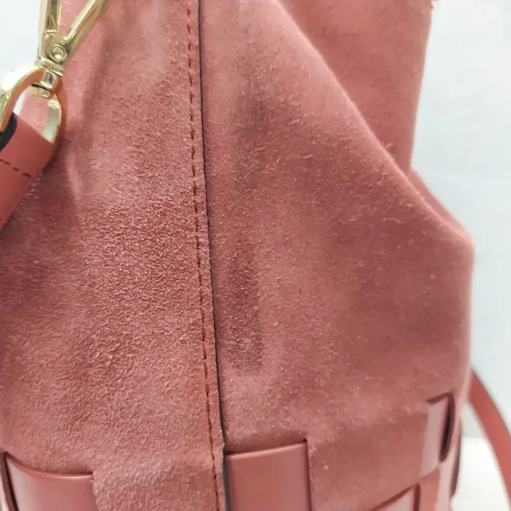 Michael Kors Vivian Cinnamon Red Suede Leather Tassel Hobo Shoulder Bag - $398